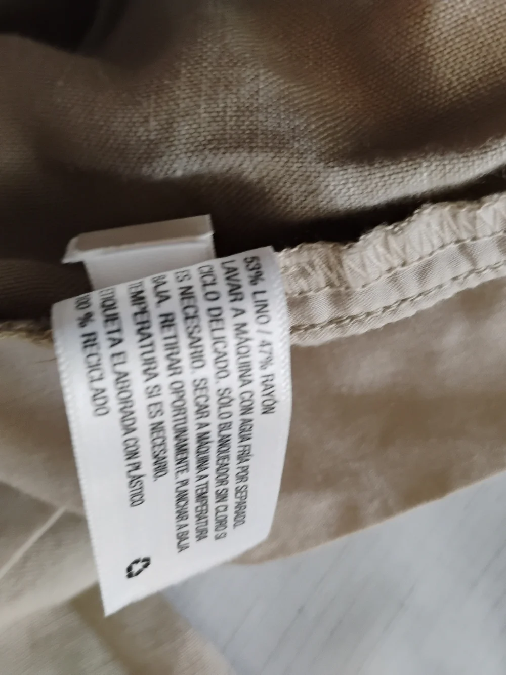 A New Day Women's Beige Drawstring Linen-Blend Pants Size M